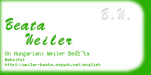 beata weiler business card